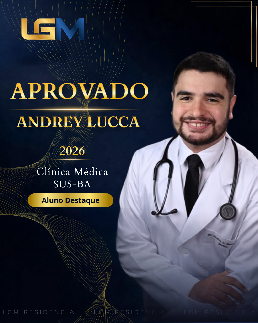 Andrey, aprovado pela LGM Residência